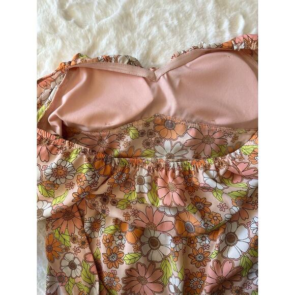 Madden NYC Juniors’ Peasant Dress with Puff Sleeves and Back Tie, Size L - Picture 9 of 12